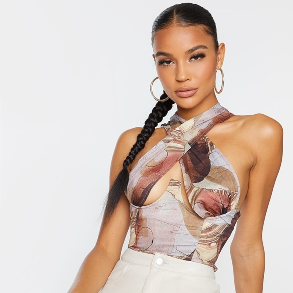 Abstract Woven Top